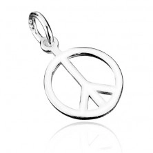 Ciondolo d'argento 925 - simbolo della pace