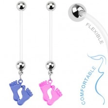Piercing per pancia in bioflex - piedini colorati di un bambino