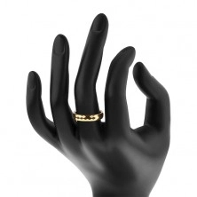 Anello in tungsteno - anello di fede color oro con esagoni levigati