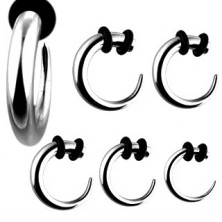 Espansore in acciaio inox - gancio in color argento con anelli in caucciù nero