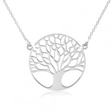 Collana in argento 925, catena sottile, albero della vita