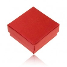 Scatola da regalo per anello e orecchini, colore madreperlaceo rosso