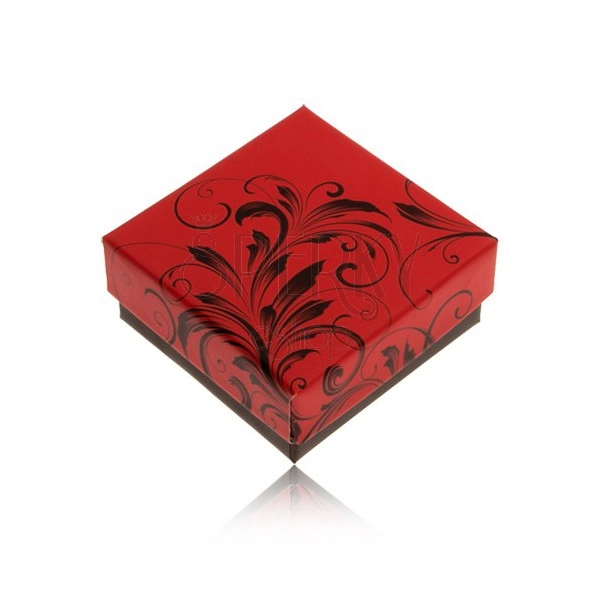 Scatola regalo rosso-nera per anello oppure orecchini, ornamenti