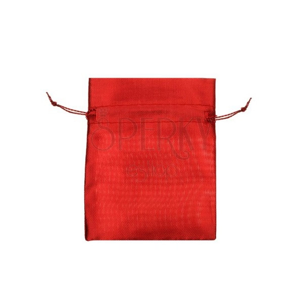 Sacchetto regalo, misura grande e colore rosso, superficie lucida