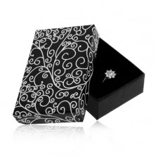 Confezione regalo per set o collana - modello bianco e nero con ornamenti