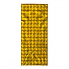Sacchetti regalo in cellofan dorato con quadrati lucidi