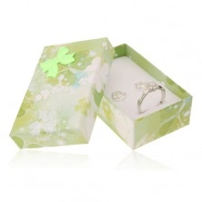 Scatola regalo per set o catena, modello trifoglio verde e bianco