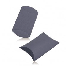 Borsetta regalo in carta, superficie liscia, in colore blu-grigio metallico