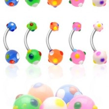 Piercing per ombelico punti vari colori