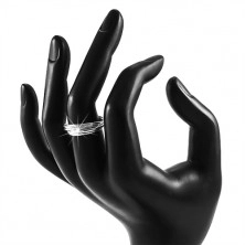 Anello in argento 925 - anelli sottili, intrecciati, superficie lucida e liscia