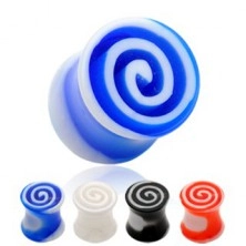 Plug all'orecchio - spirali colorate