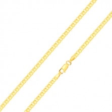 Catena in oro giallo - maglie unite alternativamente, 450 mm