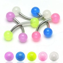 Piercing al sopracciglio - piccole palline trasparenti 3 mm