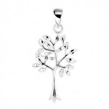 Ciondolo in argento 925 - albero della vita, tronco stretto con rami