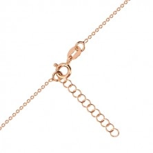Set in argento 925 in color rosa-dorato - bracciale e collana, cuore con Polaris e diamante