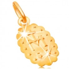 Ciondolo in oro giallo 18K - medaglione con Vergine Maria