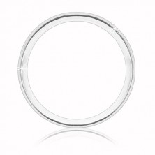 Fede in argento 925 - due intagli opachi e striscia brillante nel centro, 5 mm