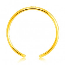Anello in oro giallo 14K - lati sottili ed aperti, diamante chiaro