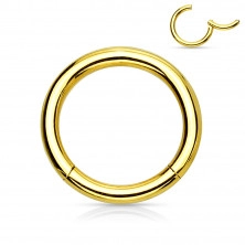 Piercing al naso o orecchio, in acciaio inox - anello semplice brillante, 0.8 mm, 6 mm