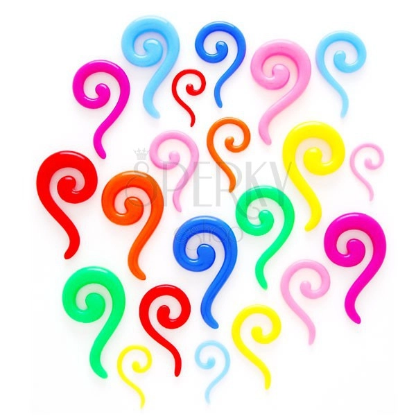 Piercing all'orecchio - spirale colorata