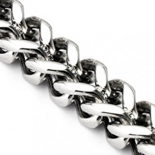 SET catena da collo e bracciale in acciaio - catena doppia