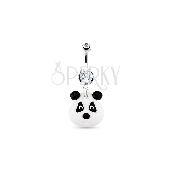 Piercing per ombelico - FIMO panda