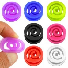 Plug all'orecchio spirale di materiale flessibile, diversi colori