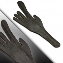 Bracciale flessibile in pelle - mano con il dito indice marcato