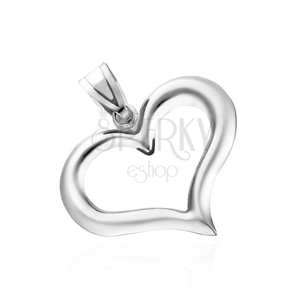 Ciondolo d'argento 925 - siluetta irregolare del cuore
