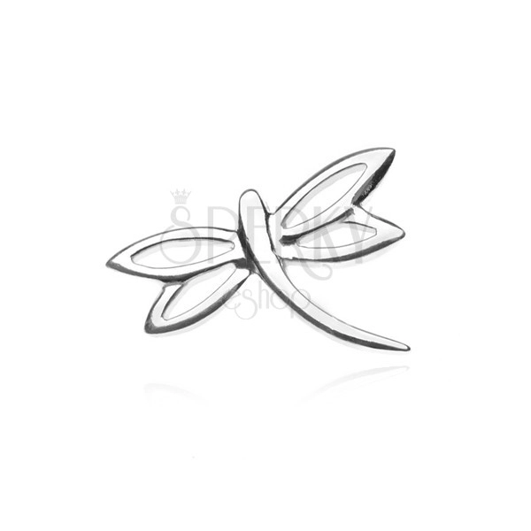 Ciondolo d'argento 925 in assomiglianza di una libellula lucida