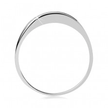 Anello d'argento 925 - linea brillante di zirconi