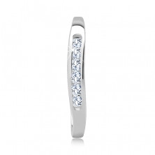 Anello d'argento 925 - linea brillante di zirconi